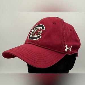 Under Armour South Carolina Gamecocks Logo Cotton Twill Hat Garnet Strap Back